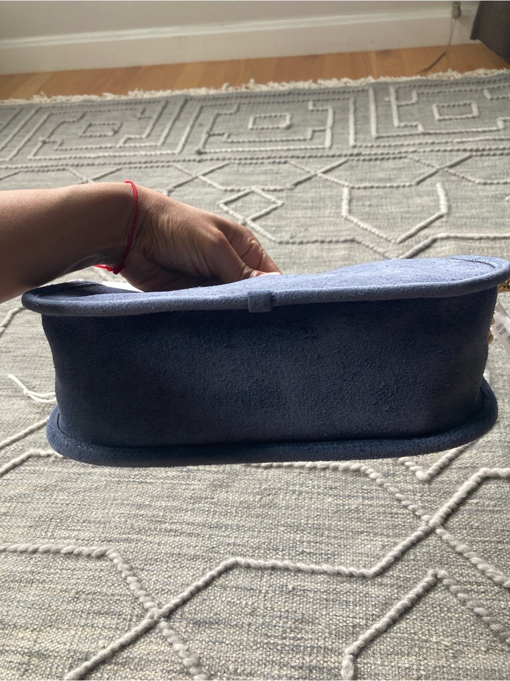 COACH Waverly Shoulder and Crossbody Bag-Brass Hardware and Light Denim Suede - Picture 5 of 15